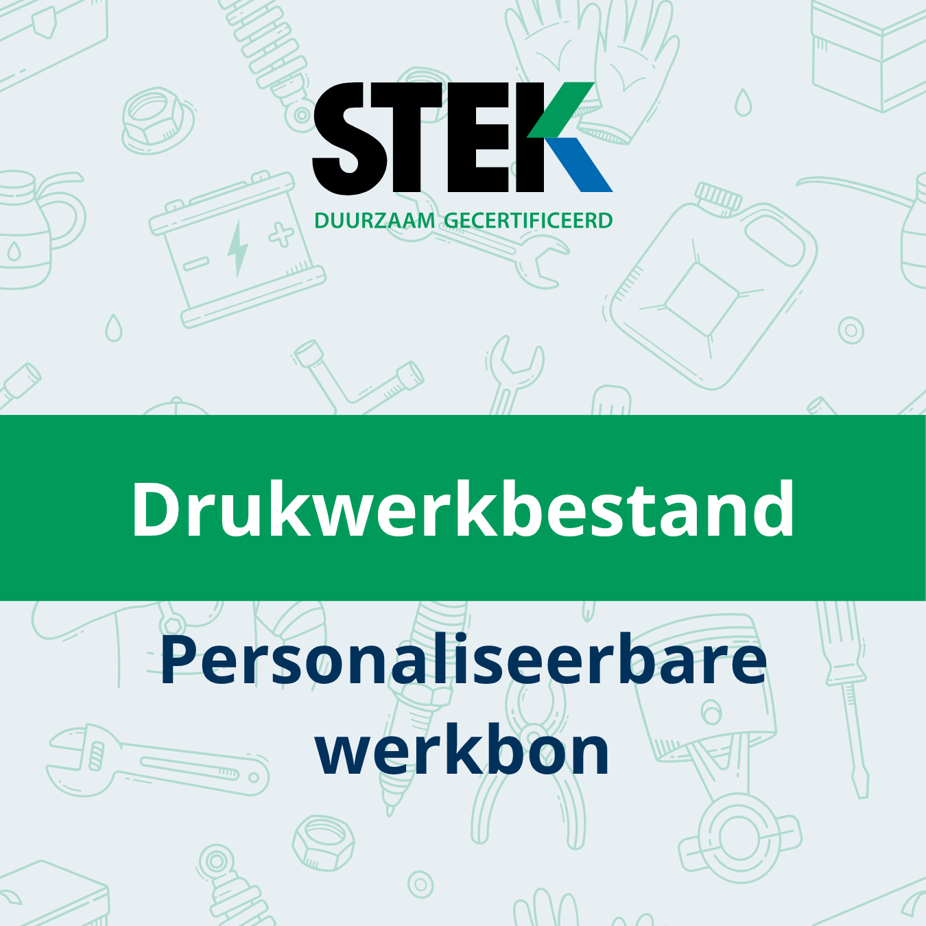 Drukwerkbestand personaliseerbare werkbon