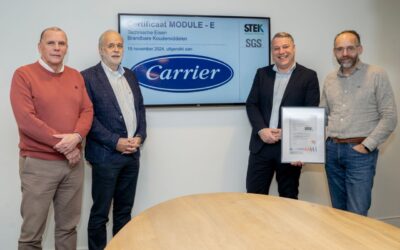 Carrier behaalt als eerste HVAC-leverancier in NL het STEK Module E-certificaat