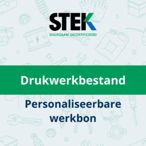 Drukwerkbestand personaliseerbare werkbon